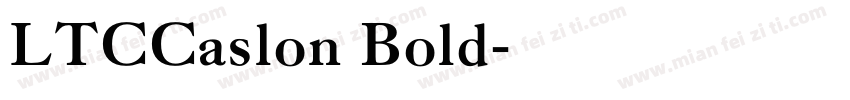 LTCCaslon Bold字体转换